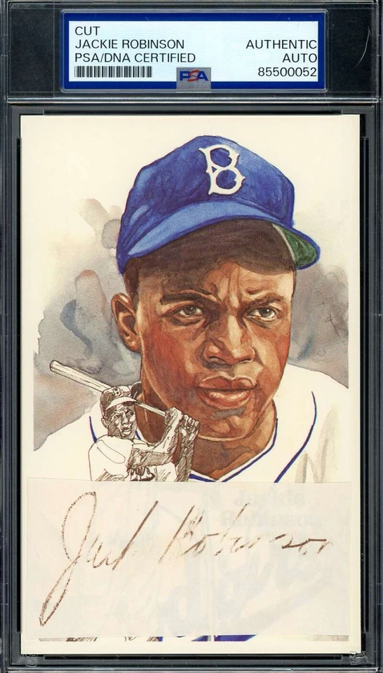Tarjeta postal autógrafa Jackie Robinson PSA ADN certificado de autenticidad firmado Pérez Steele Foto 1 de 1