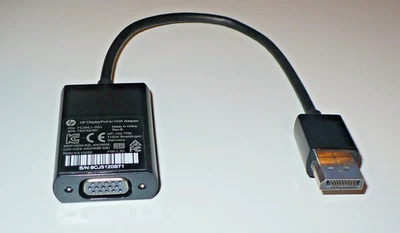 HP DisplayPort to VGA Adapter Cable  --  Male DP to Female VGA - Image 1 of 4