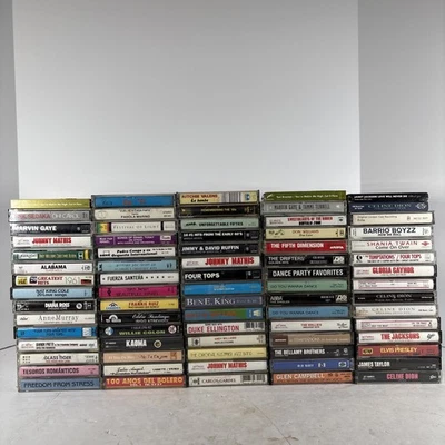 HUGE Lot of 75 Vintage Cassette Tapes | Assorted Music Genres Foto 1 de 4