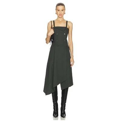 A.L.C. Scarlett women’s Sleeveless Button-Front Midi Dress in Mossy size 6 - Image 1 of 4