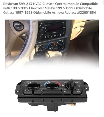 Panel de módulo de control climático de aire acondicionado 599-213 para Chevrolet Malibu/Oldsmobile/Cutlass Foto 1 de 4
