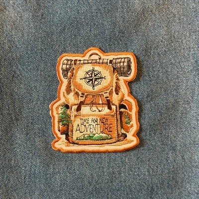 4 Inch Patch Iron, Hiking Bag, Embroidery - Image 1 of 3