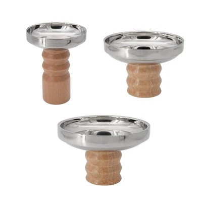 Stainless Steel Round Tray Solid Base Trays Decorative Tray Ornament - Image 1 of 4