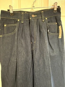 Vintage Sasson Plissee Mom Blue Jeans USA 31 French 41 Neu mit Etikett Ooh La La! - Bild 1 von 9