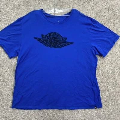 Nike Air Jordan Men's Blue Graphic T Shirt Short Sleeve Size 3XL - Image 1 of 4