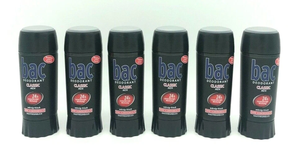 ✅ Bac Classic Deo Stick,Deodorant  24H Schutz gegen Körpergeruch 6 x 40ml ✅ - Bild 1 von 1