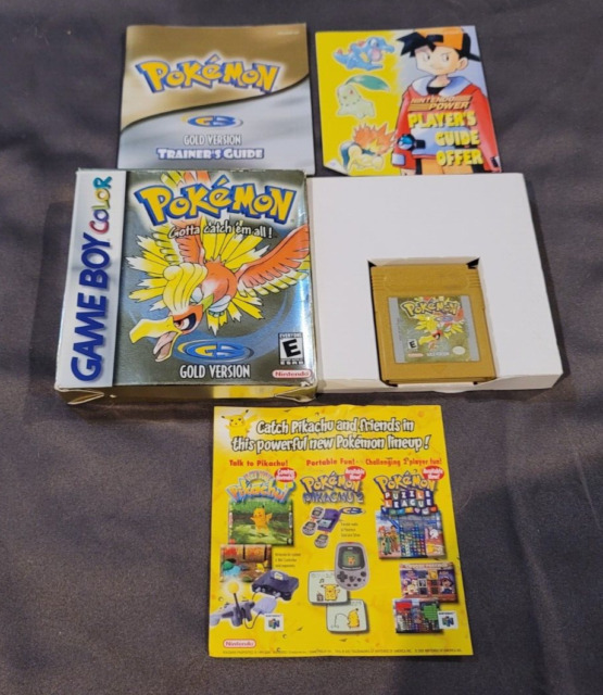 Pokemon Gold Version Sealed New Rare Gameboy Color Game Boy VGA Graded 80 NM