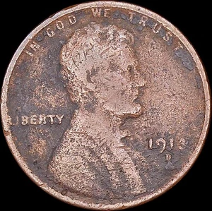 1913-D 1C Lincoln Wheat Cent Uncertified Circulated BN - Picture 1 of 2