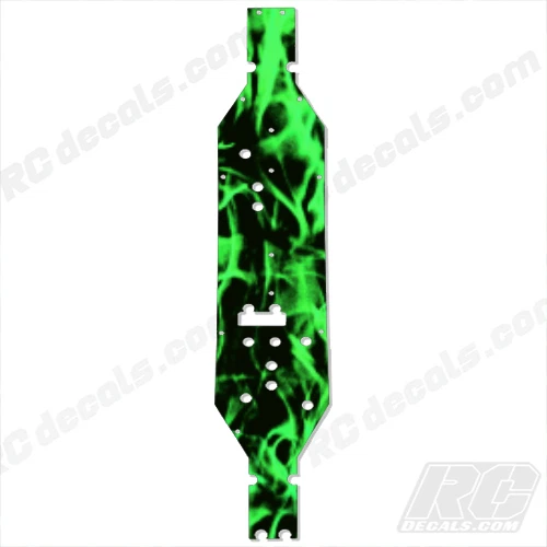 1/10 EXO Terra Buggy Axial Main Chassis Plate Protector Flames Green AX30798  - Image 1 of 1