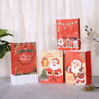Kraft Paper Christmas Gift Bags With Handle Xmas Party Candy Storage Bag Boxes