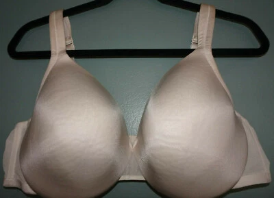 Lane Bryant Cacique 42C Cream Satin Full Coverage Bra DIMPLING IN CUPS - Image 1 of 2