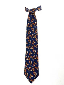 JoS. A. Corbata con mástil de golf retro azul marino de colecciones ejecutivas bancarias - Imagen 1 de 4