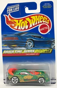 Hot Wheels 1999 - Callaway C7 #13 - Green -Snack Time Series 1:64 New Sealed VTG - Picture 1 of 2