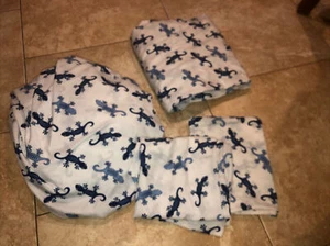 Kinder Jungen Full Size Spannbettlaken - Blau Salamander - Bild 1 von 5