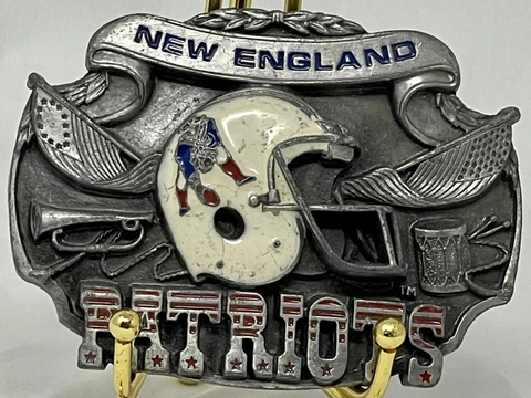 Vintage Limited Edition 1987 NFL New England Patriots Belt Buckle Siskyou Co Cover
