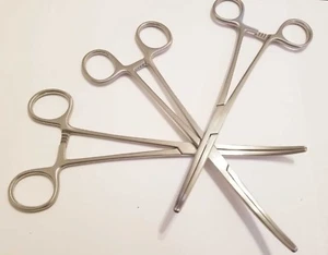 Juego de 3 tijeras de carmalte 8" curvas acero inoxidable ce primeros auxilios quirúrgico médico EMT - Imagen 1 de 2