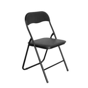 Klappstuhl - Schwarz - lackiertes Metall - Bild 1 von 4
