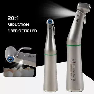 CICADA Dental LED 20:1 Fiber Optic Implant Contra Angle Handpiece For NSK DT - Bild 1 von 21