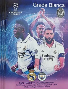 2023 REAL MADRID v MANCHESTER CITY CHAMPIONS LEAGUE SEMI FINAL SPAIN PROGRAMME - Picture 1 of 1