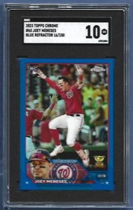 2023 Topps Chrome Blue Refractor #60 Joey Meneses RC (Nationals) SGC 10 /150 - Picture 1 of 2
