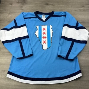 Herren Chicago Flagge Illinois Hockey Trikot Größe Medium AK sportlich Strick - Bild 1 von 9