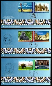 UNITED NATIONS NY, SCOTT #1051-1052, SET 3 FDC COVERS 2012 UNESCO WORLD HERITAGE - Picture 1 of 4