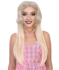 HPO Adult Women's Glam Doll Style Long Straight Wig, Halloween & Cosplay Wig - Picture 1 of 9