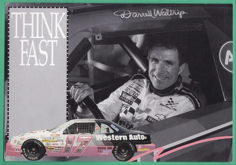 ORIGINAL 1993 DARRELL WALTRIP NASCAR WINSTON CUP HANDOUT PHOTO POSTCARD Cover