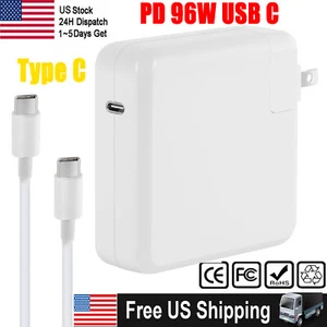 96W Type C USB C Power Adapter Charger For MacBook Pro/Air 2019-2021 - Picture 1 of 13