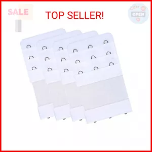 KTOBTEL Bra Extender 3 Hooks 3 Rows Elastic Bra Band Hook Strap Extensions for W - Picture 1 of 2