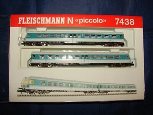FLEISCHMANN N AUTORAIL DIESEL 7438 TRAIN ELECTRIQUE NEUF BOITE - Picture 1 of 7