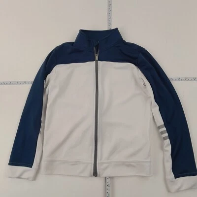 Camiseta deportiva ADIDAS 7-8 años azul blanco niños cremallera completa entrenamiento Foto 1 de 4