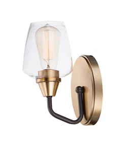 Maxim Goblet Wall Sconce in Bronze and Antique Brass - Picture 1 of 1