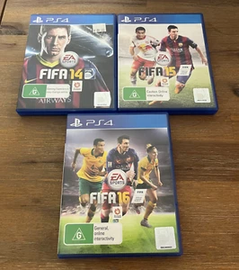 FIFA 14 15 16 PS4 Game Bundle - Complete Cases & Manuals - PAL Region AU - Picture 1 of 3