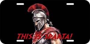 THIS IS SPARTA SPARTAN GREEK SOLDIER CAR TRUCK METAL ALUMINUM LICENSE PLATE 06 - Imagen 1 de 4