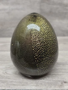 Vetro di Murano Vintage Firmato VeArt Oro 24k Vetro Incorporato Arte 4" Uovo Raro!!! - Foto 1 di 8