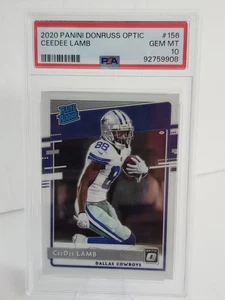 2020 Donruss Optic #156 CeeDee Lamb Rated Rookie PSA 10 GEM MINT RC Cowboys - Bild 1 von 2