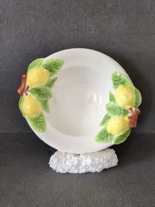 VINTAGE * AMSEL * HAMBURG LEMON DESIGN GLASIERT VERZIERT KERAMIK ZITRONENSCHALE - Bild 1 von 5