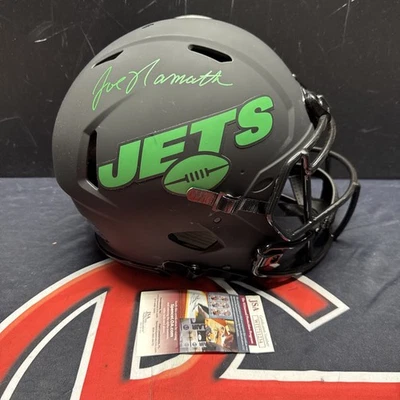 Joe Namath Signed New York Jets Autographed Authentic Eclipse Helmet JSA COA - Image 1 of 4