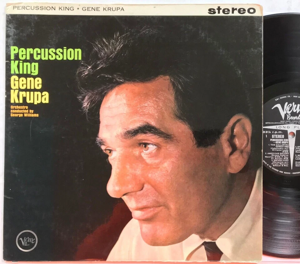 Gene Krupa ‎– Percussion King Vinyl LP Album 1962 Verve Jazz - Image 1 of 4
