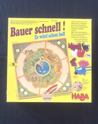 Bauer schnell  Es wird schon hell Kinderspiel Brettspiel HABA vollständig G51317 - Bild 1 von 4