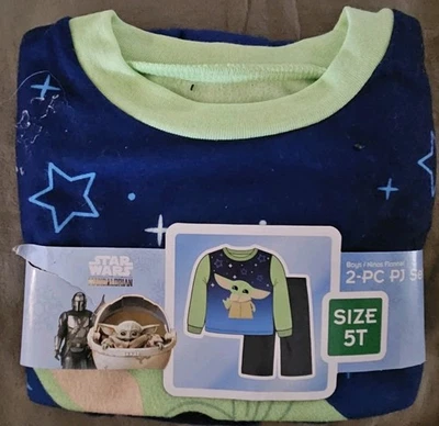 Pijama Star Wars Mandalorian 2 Piezas Niños Talla 5T NUEVO Foto 1 de 4