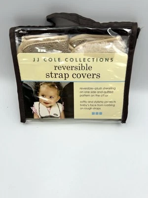 NEW JJ Cole Reversible Plush STRAP COVERS Infant Baby Toddler Car Seat Stroller - Image 1 of 4