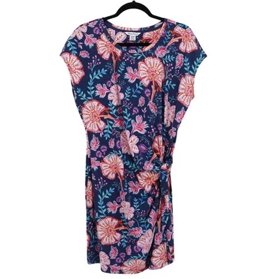 Tommy Bahama Flores de la India Camiseta Vestido Mujer M Azul Vacaciones Resort Crucero Foto 1 de 4