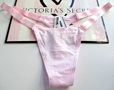 VICTORIA'S SECRET PINK Cotton High Leg Micro Thong Panty VS Pink Tulip S M L XL - Image 1 of 4