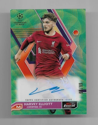 2022-23 Topps Finest UEFA Champions League Auto Card : Harvey Elliott #98/99 - Image 1 of 4