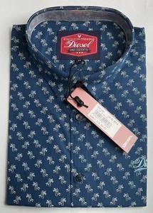 Diesel Blue Pattern Short Sleeved Shirt Age 14 Tagged & Bagged - Picture 1 of 5