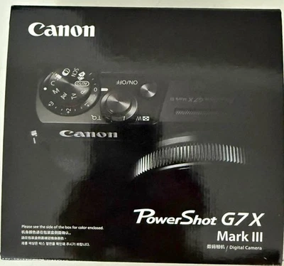 Canon PowerShot G7 X Mark III 20.1MP Digital Camera Black New - Same Day Ship