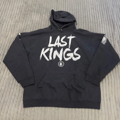 Last Kings Hoodie Mens M Black Pullover Graphic Streetwear Hip Hop Grunge Skater - Image 1 of 4