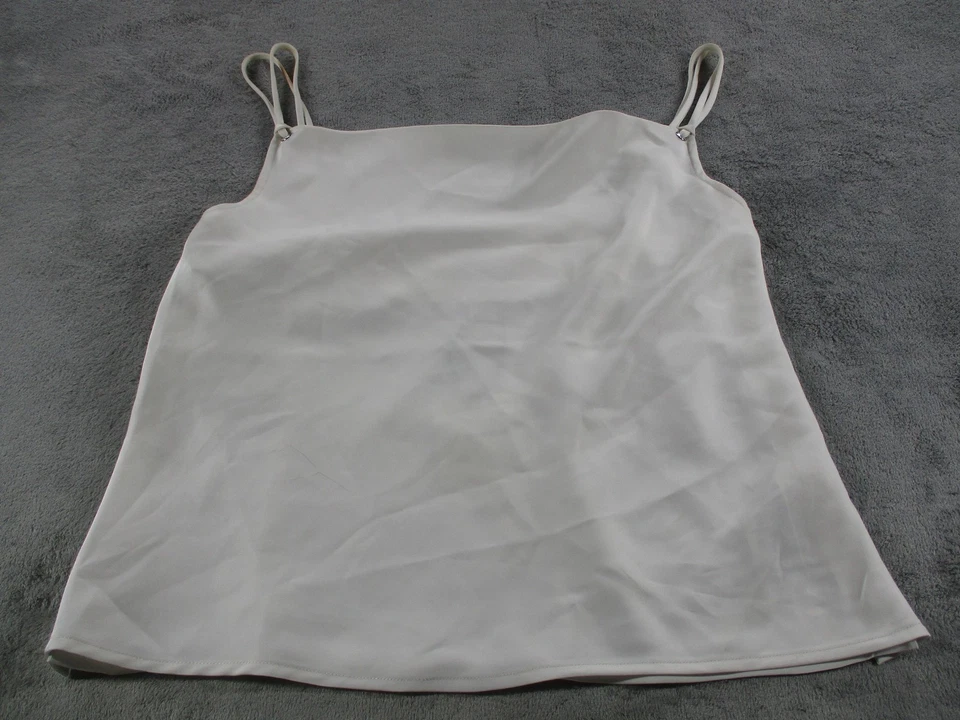 Camisa Calvin Klein Mujer Mediana Blanca Tofu Camisola Correas Ajustables Nueva Foto 1 de 4